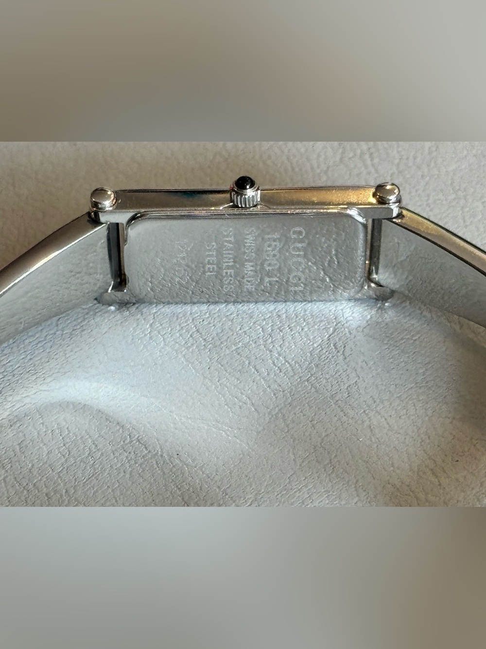 GUCCI Vintage Stainless Steel Bangle Watch - Picture 10 of 17